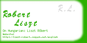 robert liszt business card