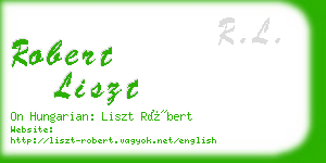 robert liszt business card